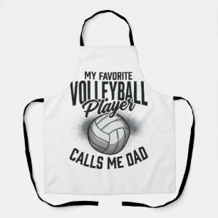 Tablier Papa de volley Mon joueur préféré m'appelle Papa D