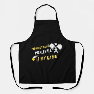 Tablier Papa Est Mon Nom Pickleball Est Mon Jeu