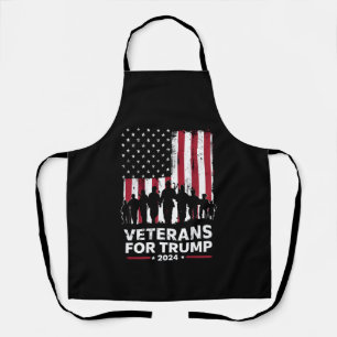 Tablier Papa Grand-père Vétérans Pour Trump 2024 Drapeau A