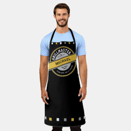 Tablier Papa Grill Master Apron sur Noir