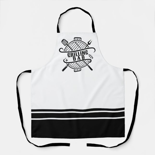 Tablier Papa grillant (Recto)