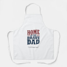 Tablier Papa "Home of the Brave" – Cadeau pour hér
