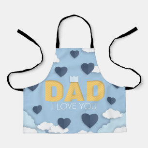 Tablier Papa je t'aime, cadeau de la fête des pères