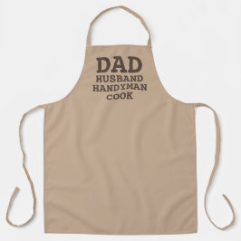 Tablier Papa Mari Handyman Cook Drôle Citation Typographie