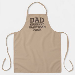 Tablier Papa Mari Handyman Cook Drôle Citation Typographie