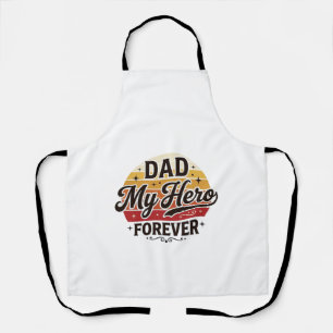 Tablier Papa Mon Héros Pour Toujours Design de Chemise Rét