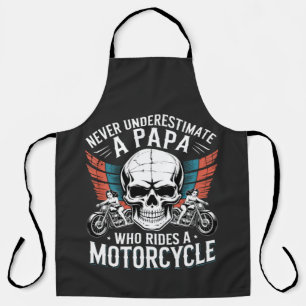 Tablier Papa Motard Qui Conduit Une Moto