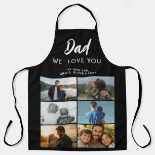 Tablier Papa Nous T'aimons Famille 6 Photos Collage