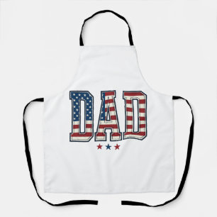 Tablier Papa patriotique Drapeau américain Design vectorie