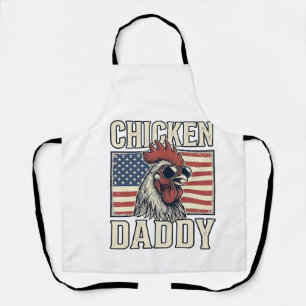 Tablier Papa Poule Coq Vintage Patriotique