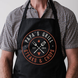Tablier Papa's Grill Année personnalisée Créée