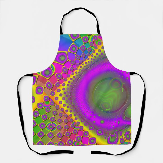 Tablier Papier Pop Neon Psychedelic (Recto)