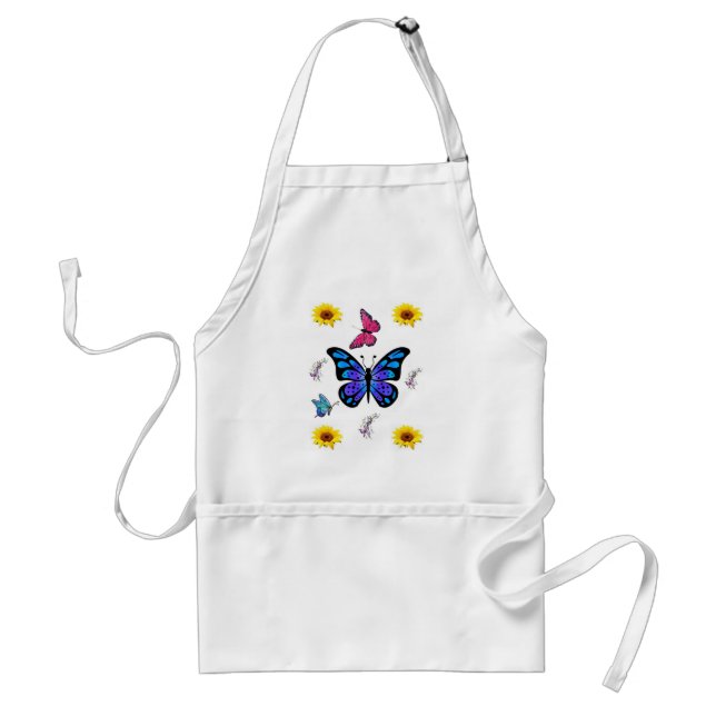 Tablier Papillon de cuisine de tournesol (Devant)