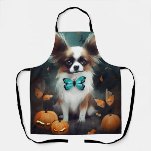 Tablier Papillon d'Halloween avec la peur Citrouille