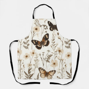Tablier Papillon fantaisiste et motif floral