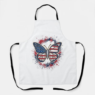 Tablier Papillon Patriotique Gravure Vintage Vector Design