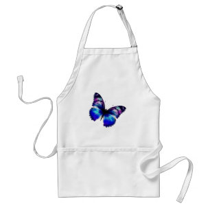 Tablier Papillon peint en violet