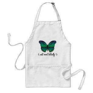 Tablier Papillon vert anti-social