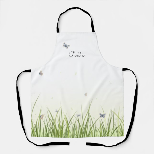 Tablier Papillons dans Sunshine Garden Scène Personnalisée (Recto)