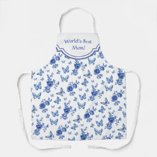 Tablier Papillons de la Chinoiserie vintage Roses Personna