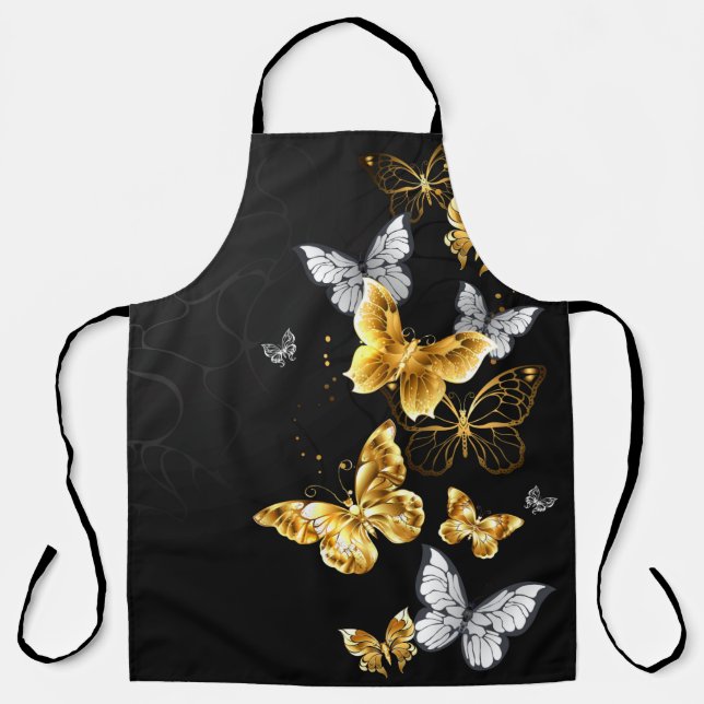 Tablier Papillons d'or et de blanc (Recto)