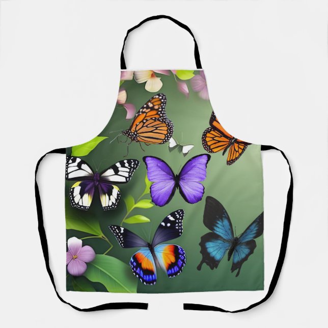 Tablier Papillons en vol (Recto)