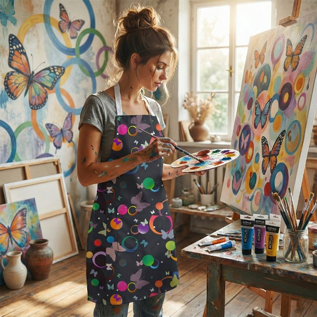 Tablier Papillons Et Bulles (Créateur téléchargé)