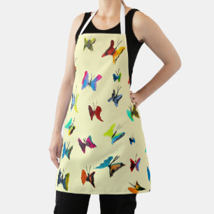 Tablier Papillons mignons aquarelle art