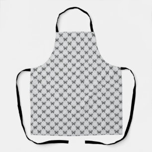 Tablier Papillons noirs et blancs