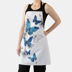 Tablier Papillons volants bleus Morpho