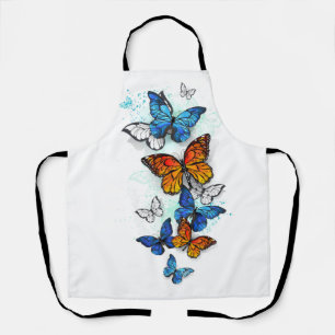 Tablier Papillons volants Morpho et Monarch