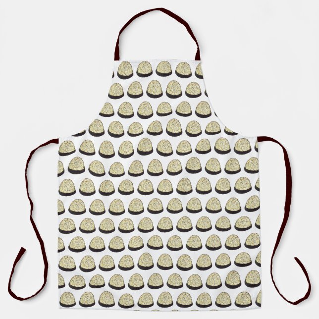 Tablier Pâque Chocolat noix de coco Macaron (Recto)