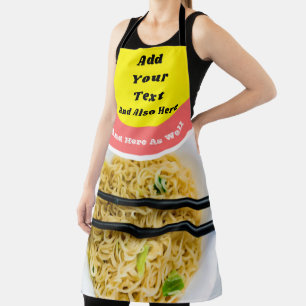 Tablier Paquet de nouilles Ramen Message personnalisé Amu
