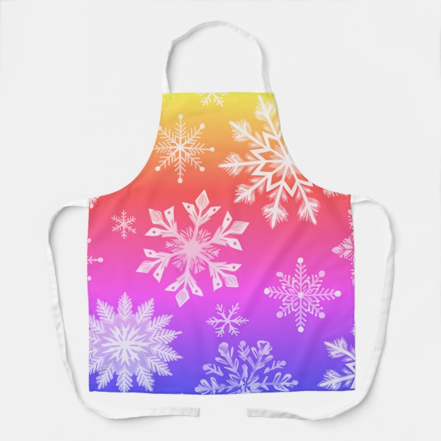 Tablier Parc d'hiver de Snowflake - Cuisine de vacances et (Recto)