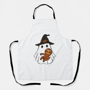 Tablier Paresseux Halloween Fantôme Sorcière Chapeau Amour