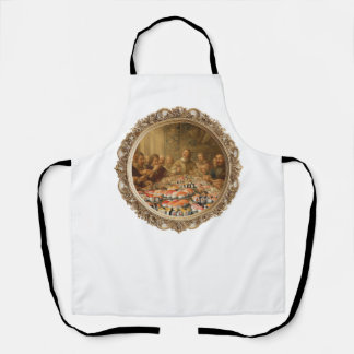 Tablier Parodie de peinture de la Renaissance homme mangea