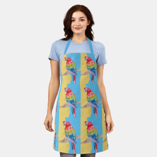 Tablier Parrot Macaw Pastel Oiseau Bleu Anniversaire Fille