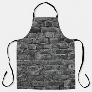 Tablier partie horizontale du mur peint en brique noire, b