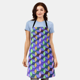 Tablier Parties scintillant bleue en forme de diamant Hexa