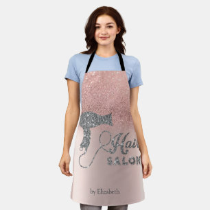 Tablier Parties scintillant Ombre Rose Gold Coeurs, Sèche-
