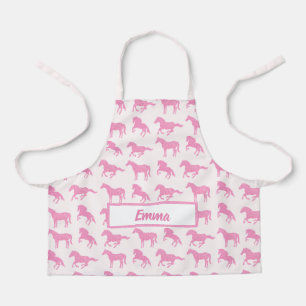 Tablier Parties scintillant rose Cheval Motif Petite fille