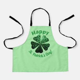 Tablier Parties scintillant vert foncé pétillant Shamrock