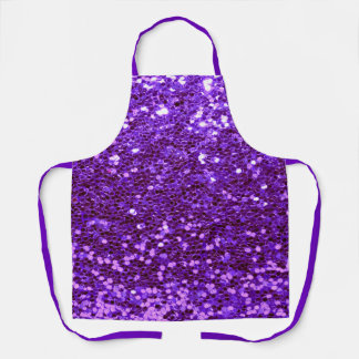 Tablier Parties scintillant violet étincelante brillante f