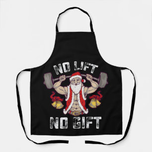 Tablier Pas de levée, pas de cadeau Père Noël Gym Workout 