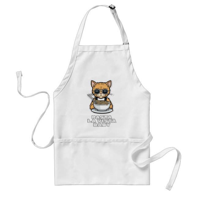 Tablier Pasta La Vista Bébé Amusants Chat Design (Devant)
