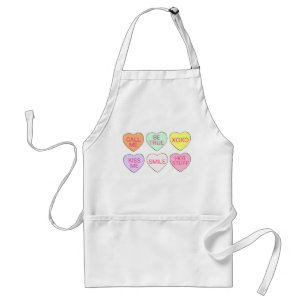 Tablier Pastel Candy Coeurs de conversation Saint Valentin