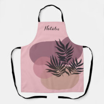 Pastel doux Abstrait Pink Tropical Apron