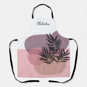 Tablier Pastel doux Abstrait Pink Tropical Apron