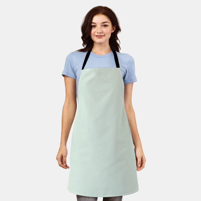 Tablier Pastel Mint Vert couleur solide (Porté)