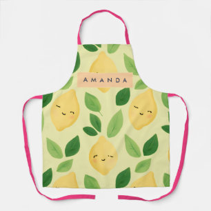 Tablier Pastel personnalisé Cute Smiling Citron Motif